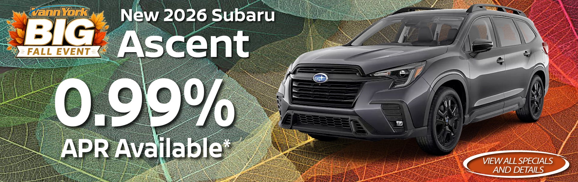 New 2026 Subaru Ascent Special