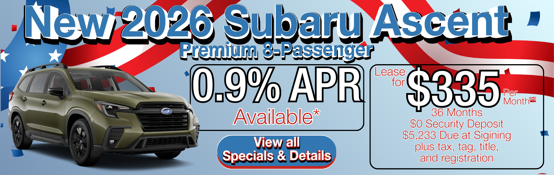 New 2026 Subaru Ascent