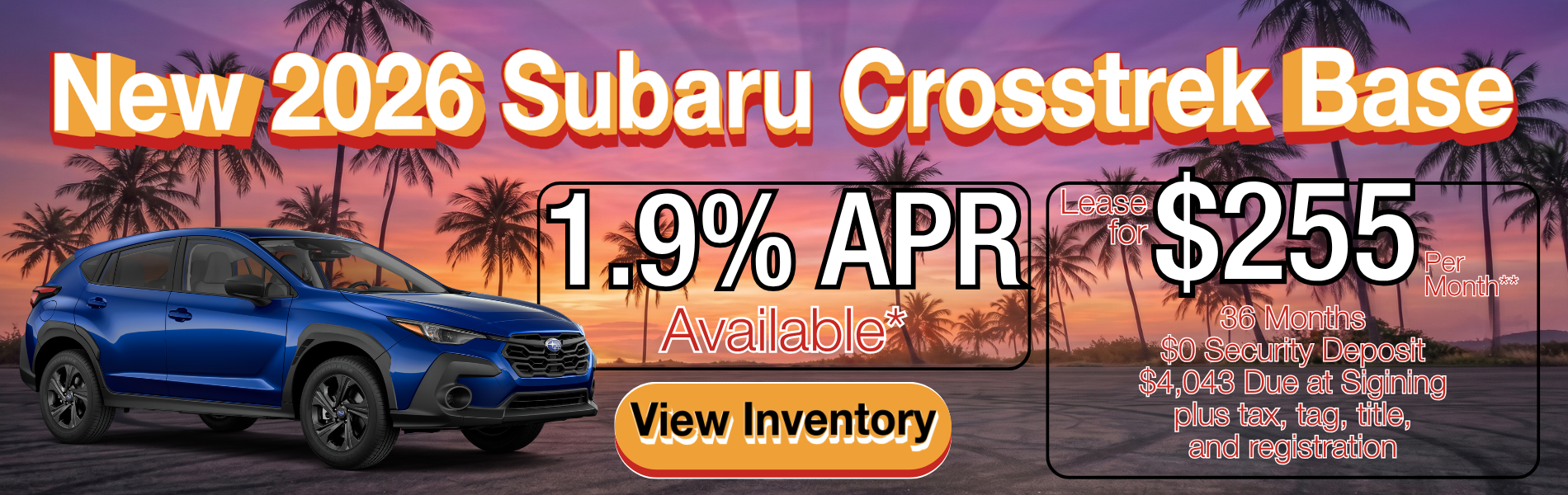 New 2026 Subaru Crosstrek Offer