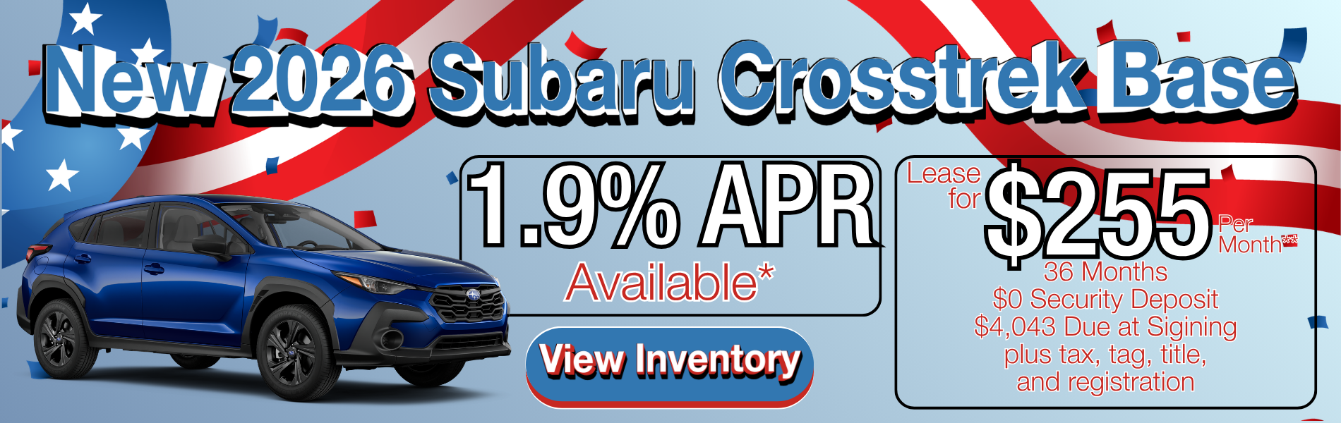 2026 Crosstrek Lease