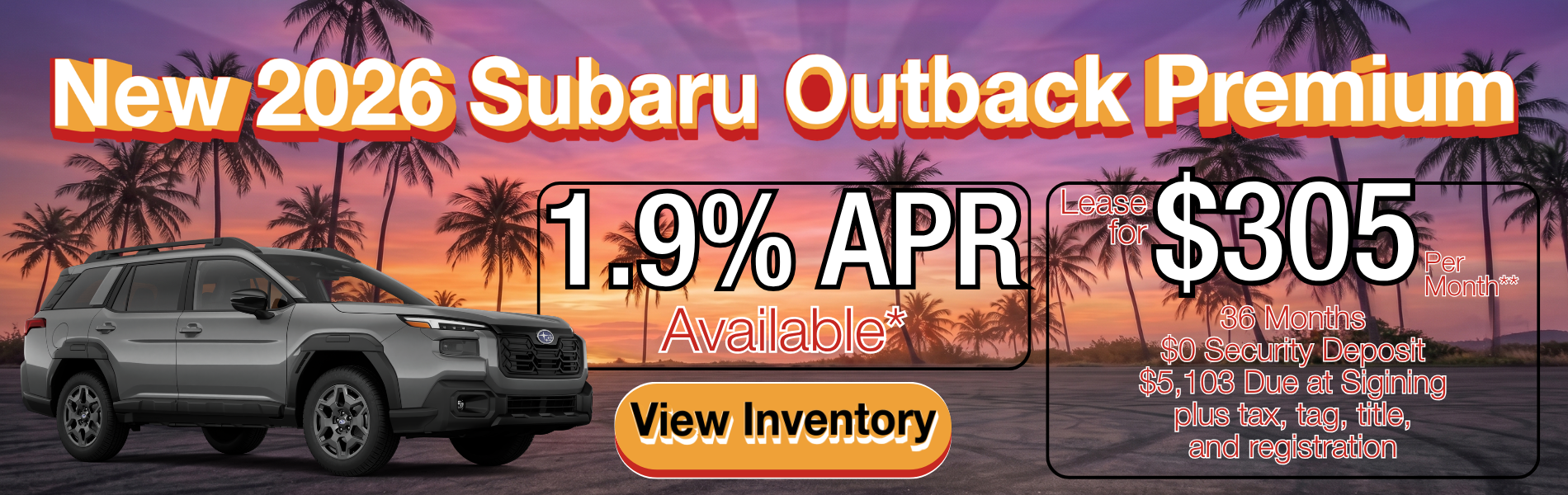 New 2026 Subaru Outback Offer