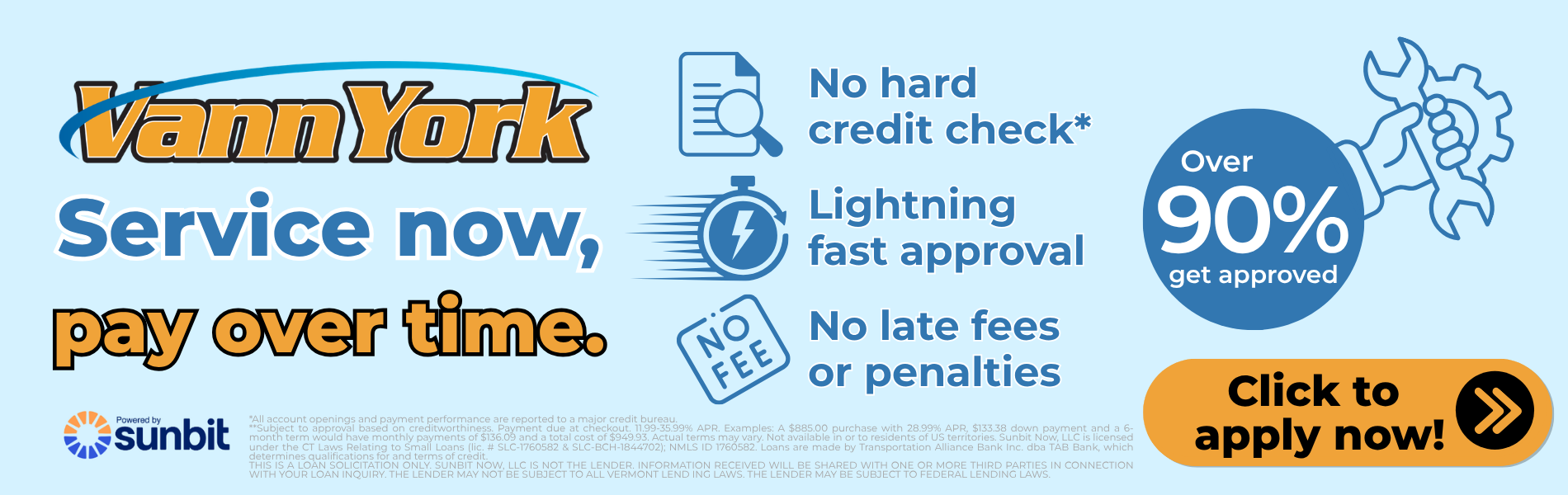 Service now, Pay over time!